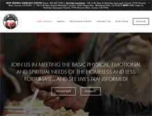 Tablet Screenshot of newfriendshomelesscenter.org